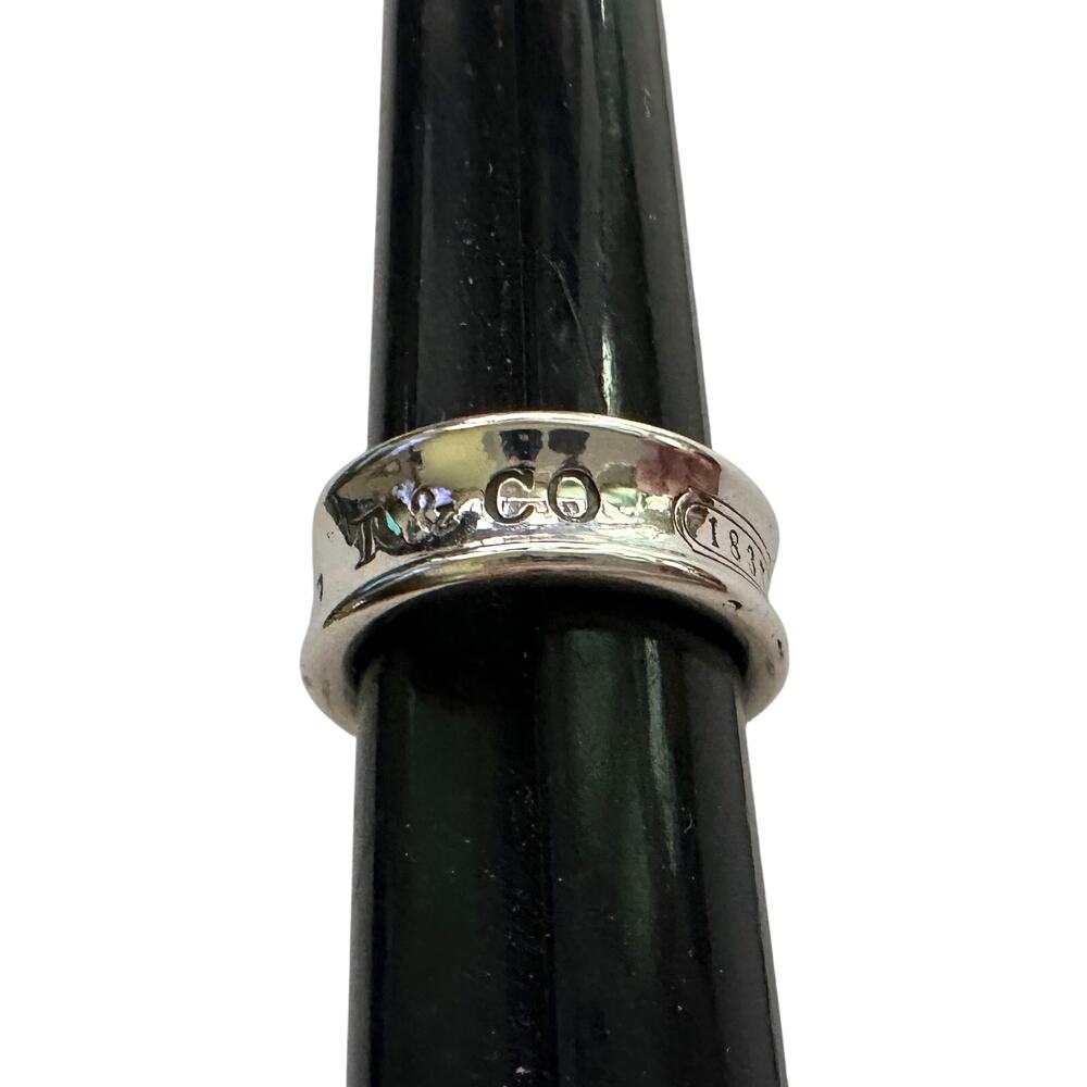 Tiffany & Co Thick 1837 Sterling Silver Ring - Size 5 - Picture 11 of 11